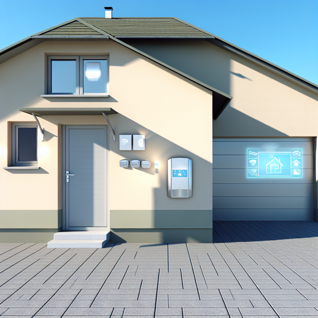 Une maison équipée dun système dalarme sans fil 